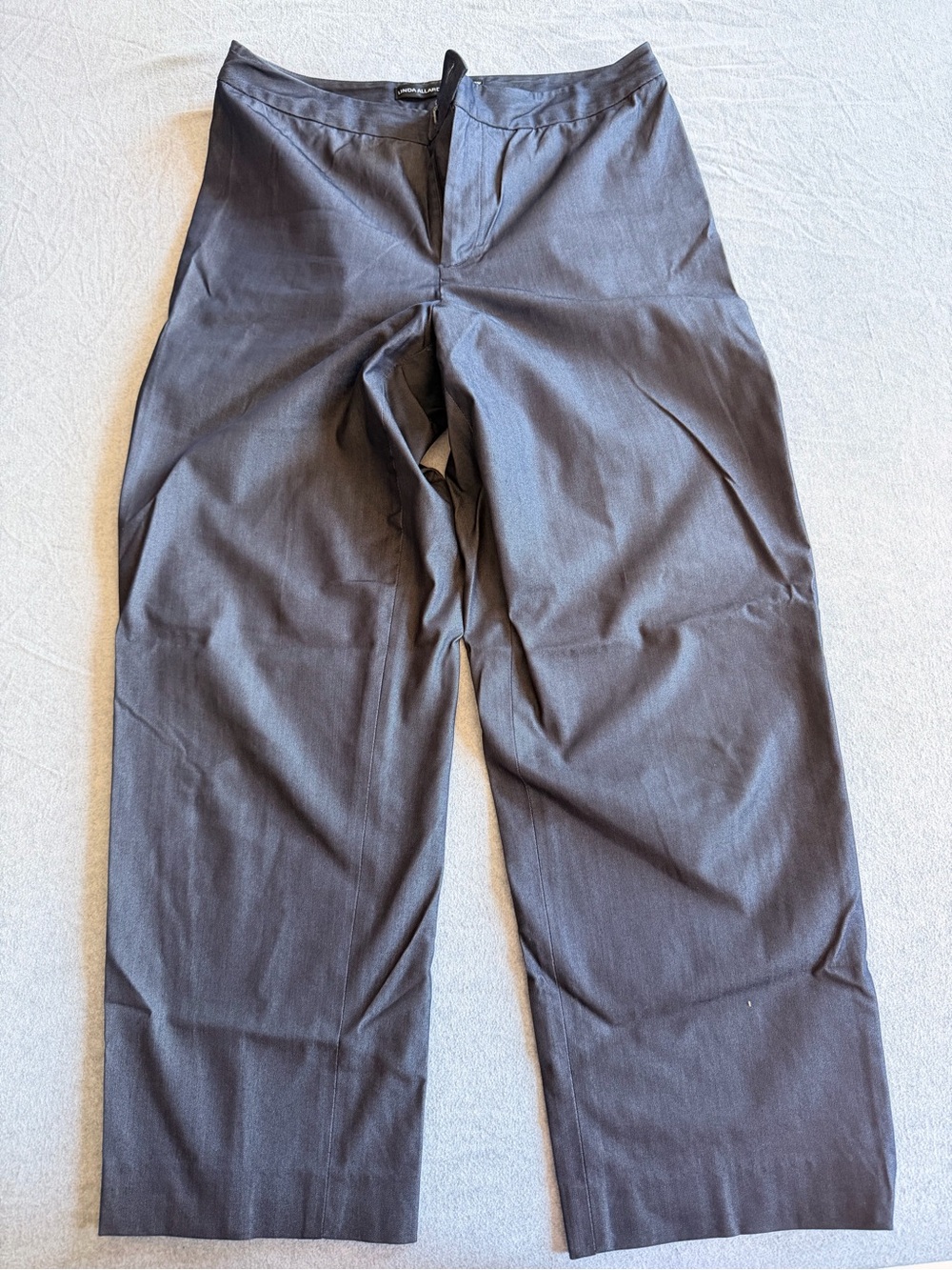 Classic Straight-Leg Trousers in Charcoal Gray